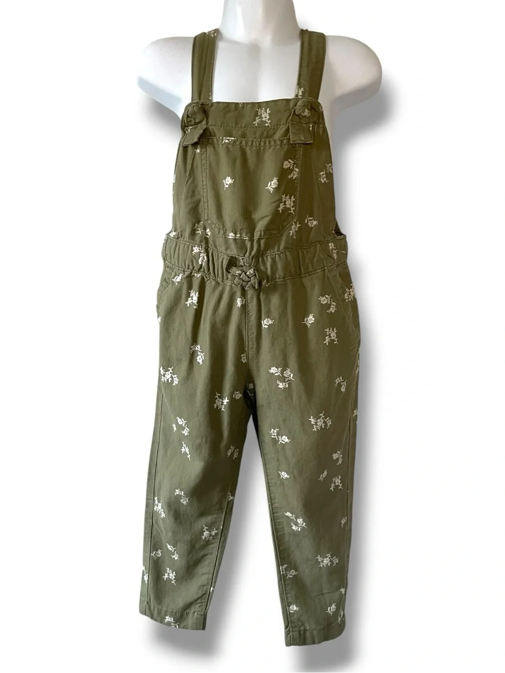 OshKosh B’gosh Floral Print Overalls Jumpsuit Cotton Blend Cottagecore Size 4